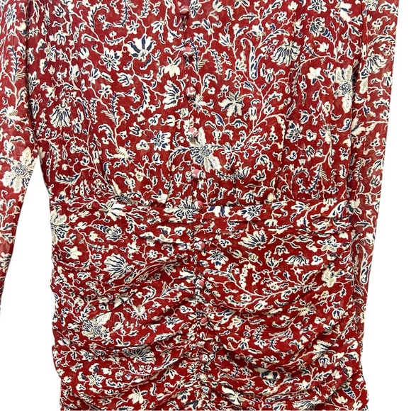 VERONICA BEARD, Women’s ‘Rosalia’ Silk Mini Dress in ‘Cranberry’ - Red, Size 4 - Picture 12 of 16